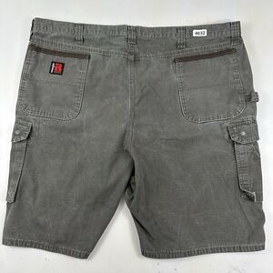Wrangler Riggs Ripstop Carpenter Cargo Shorts Mens 46x11 Olive Gray Utility Work